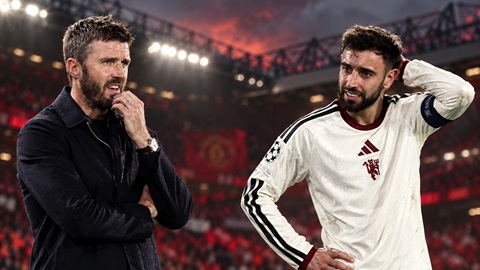 Carrick cân nhắc tước băng thủ quân của Bruno Fernandes